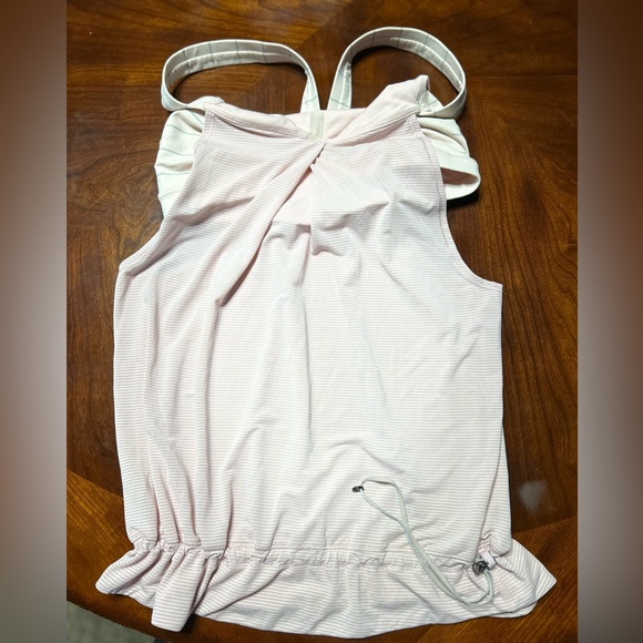 Lululemon Athletica Light Pink Striped Halter Top - Picture 2 of 5